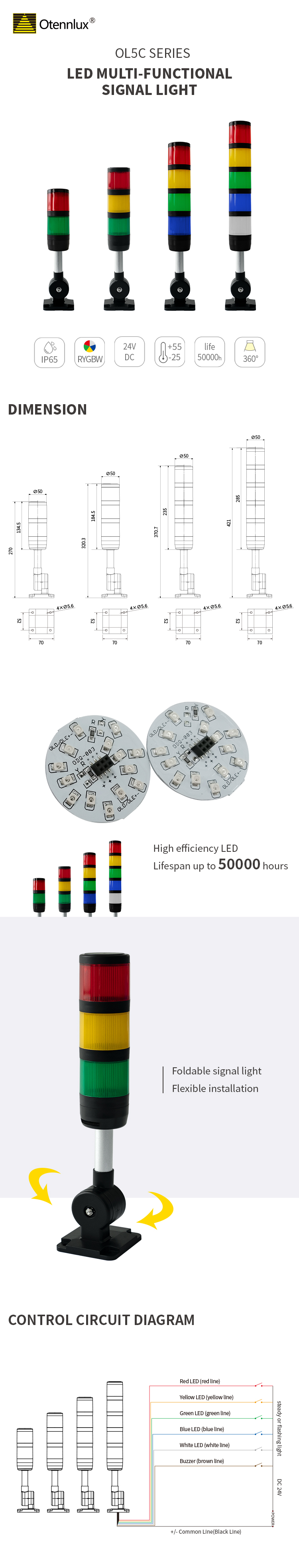 led andon stack light