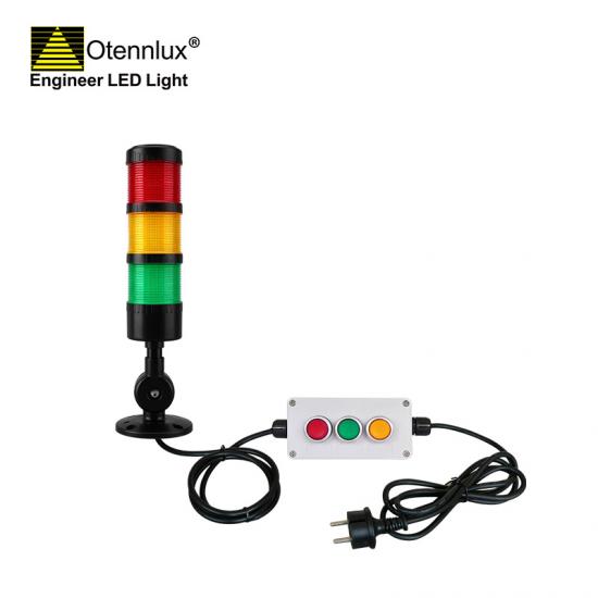 Signal Tower Light with Push Button Control Box
