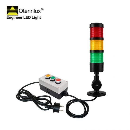 Signal Tower Light with Push Button Control Box