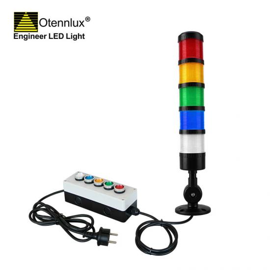 CNC signal warning light with switch button